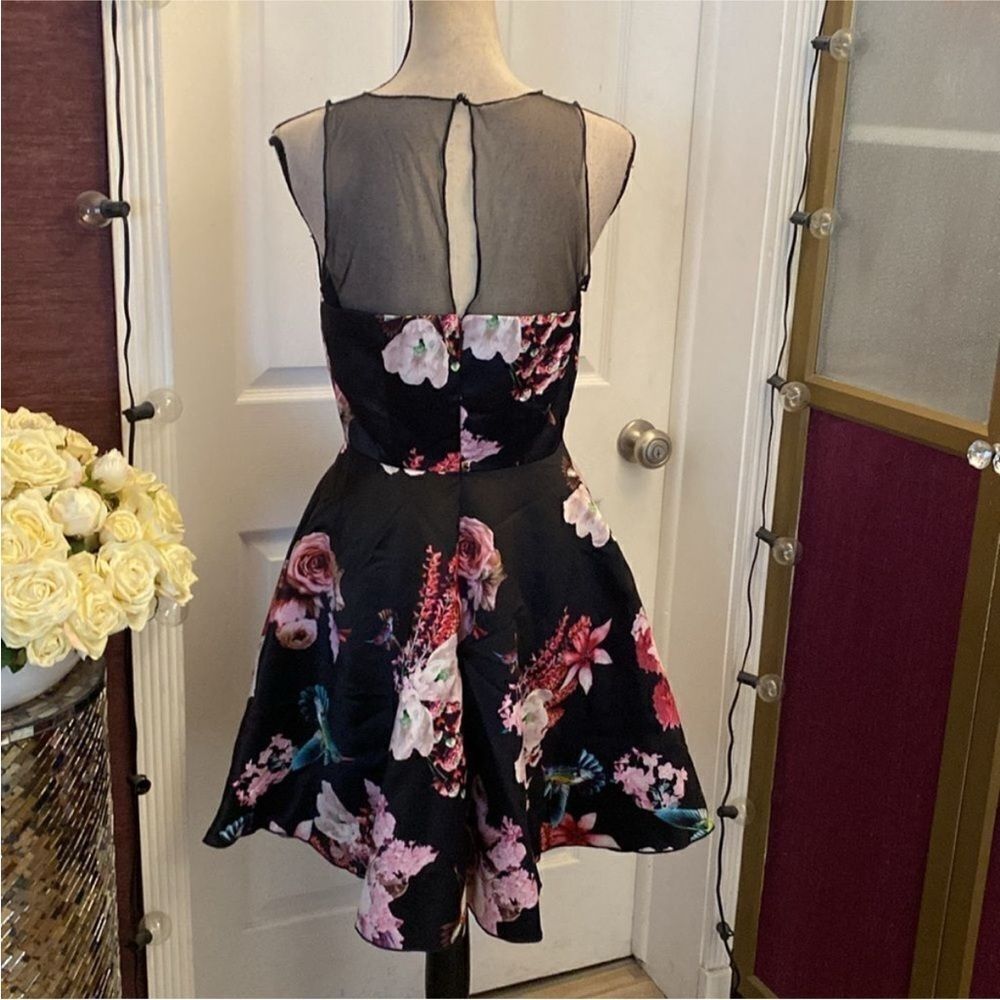 Pinko Black Mesh Detail sleeveless dress, US8 - Picture 9 of 14